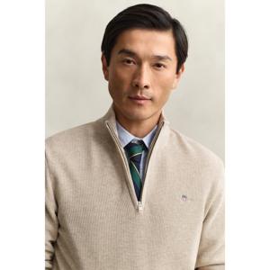 GANT Textured Cotton Half Zip Sweater